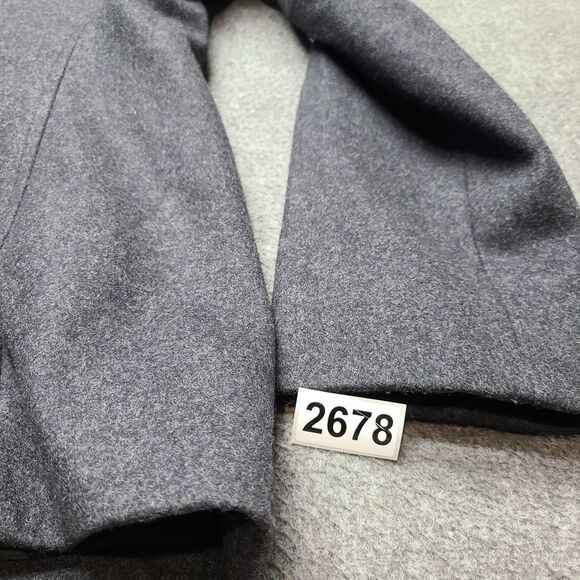 AK Anne Klein Sport Coat Womens Small Wool Blend Hooded Peacoat Double Breasted - Picture 10 of 10